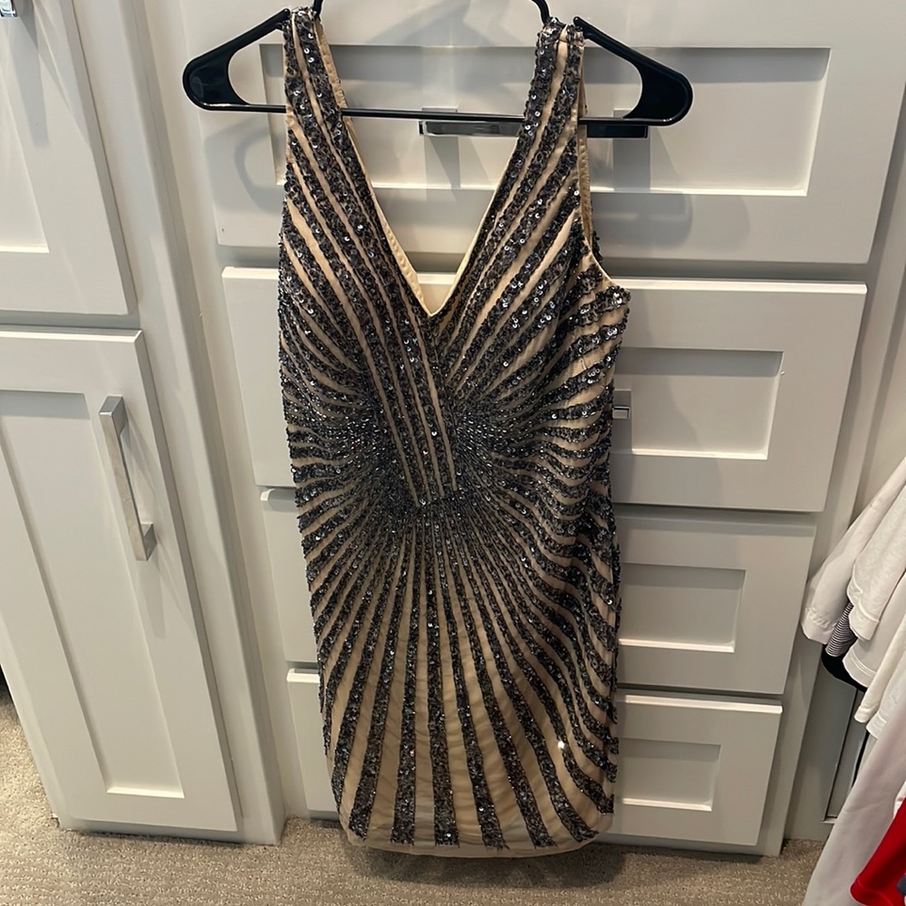 NWT Basix Black Label Beaded Dress